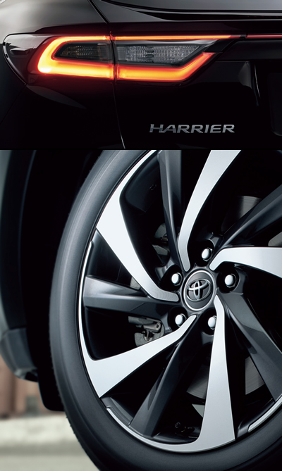 HARRIERのタイヤホイール&ライト