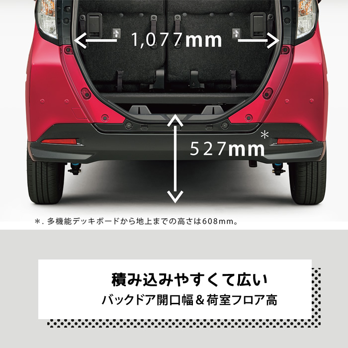 バックドア開口幅&荷室フロア高