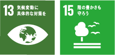 SDGs 13、15