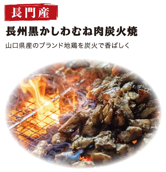 長州黒かしわむね肉炭火焼