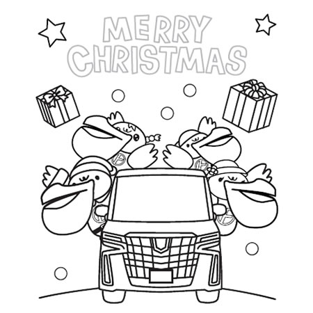 2021クリスマスぬりえA4